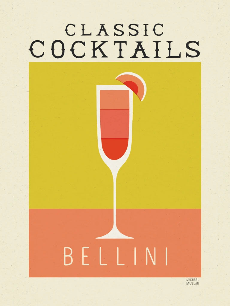 Classic Cocktails Bellini Poster by Michael Mullan