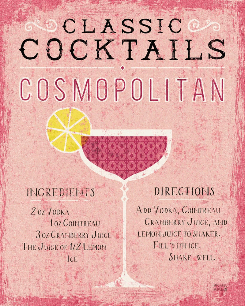 Classic Cocktails Cosmopolitan Pink by Michael Mullan