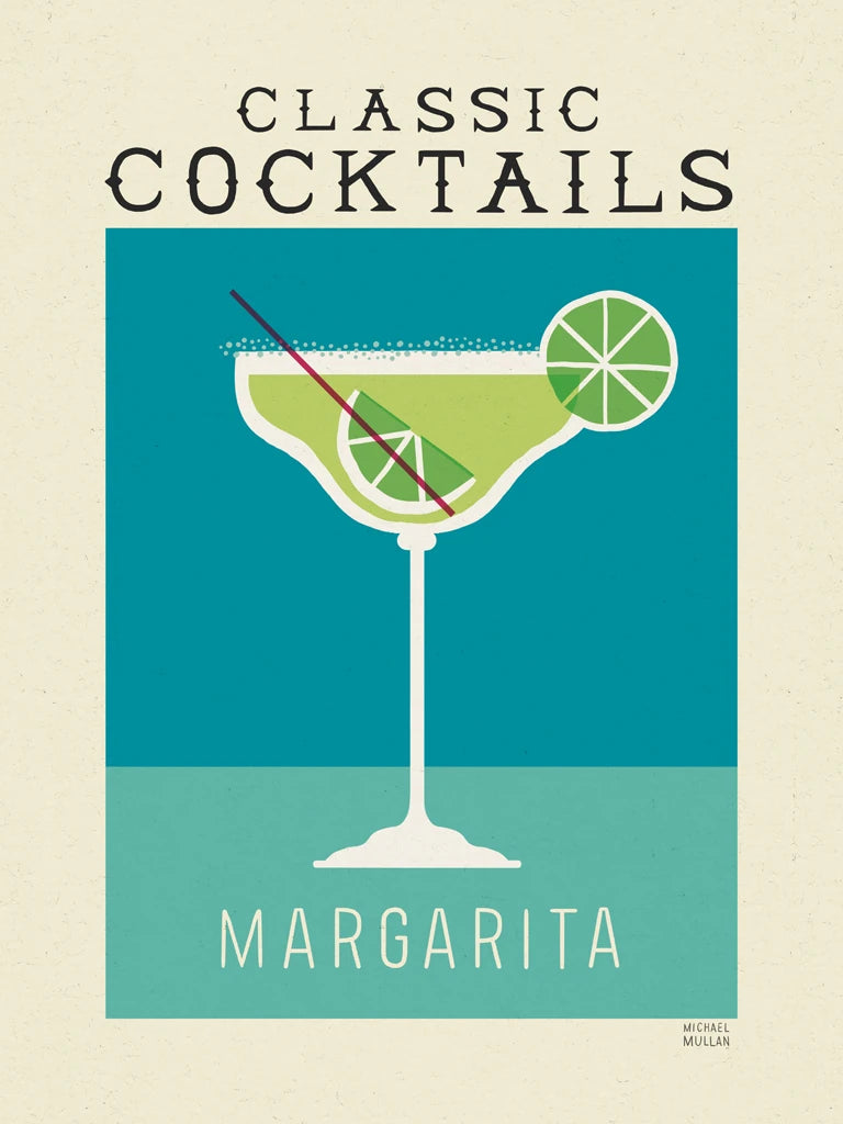 Classic Cocktails Margarita Poster by Michael Mullan