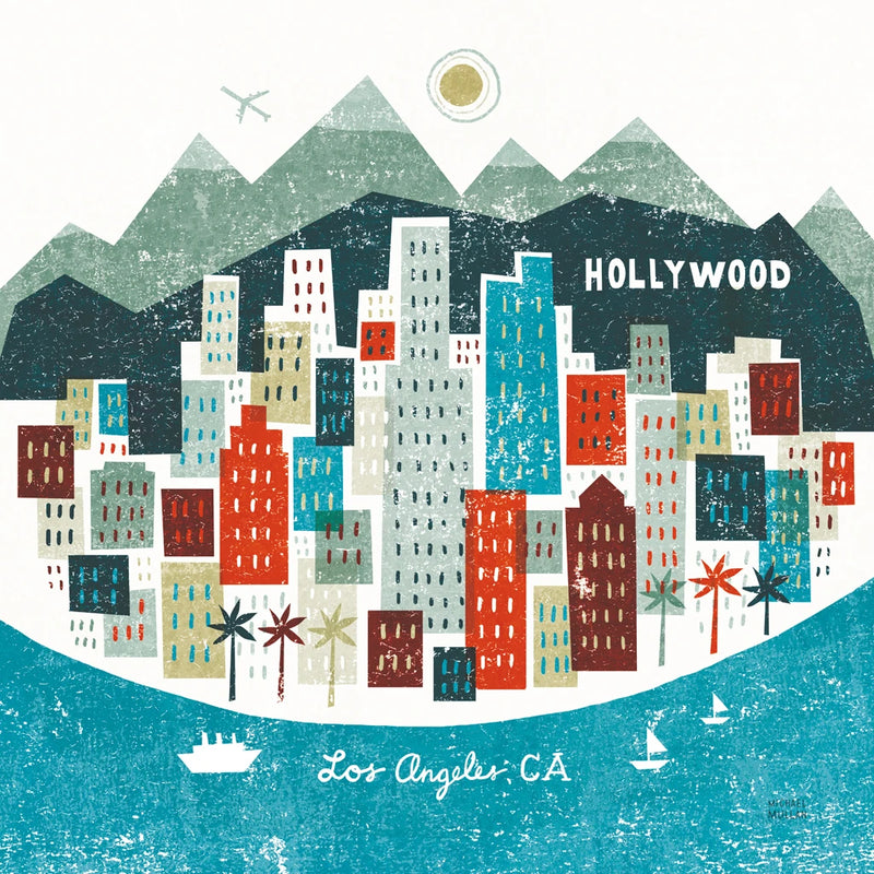 Colorful Los Angeles Bright by Michael Mullan