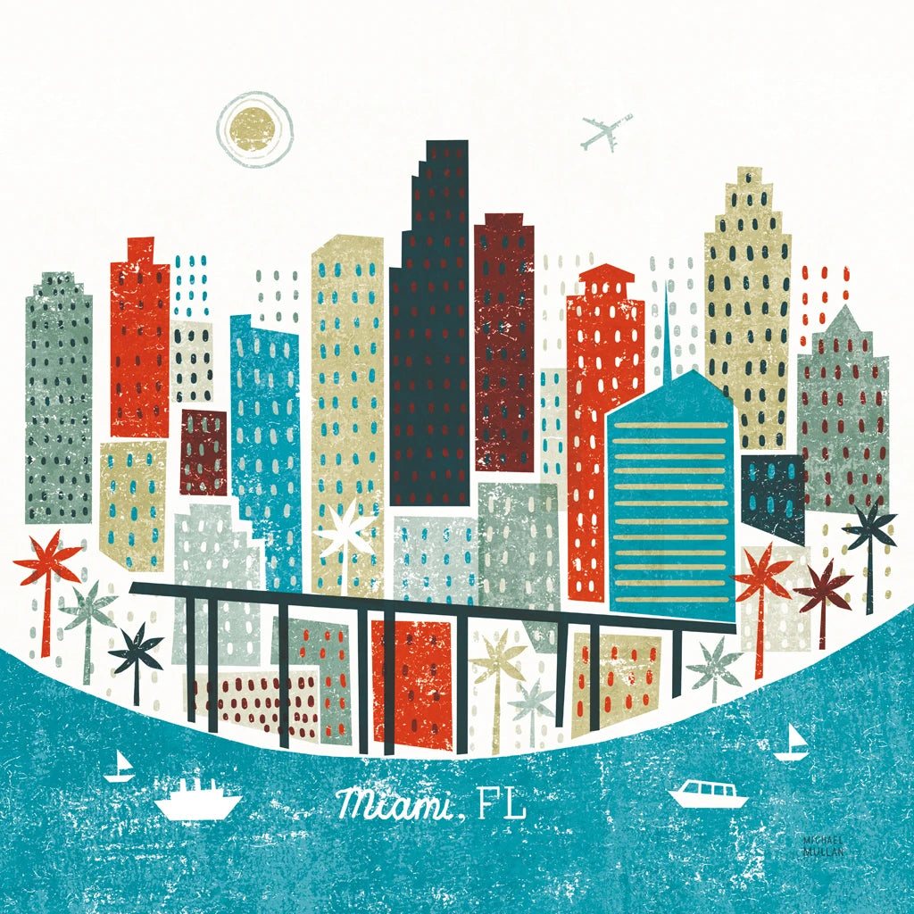 Colorful Miami Bright by Michael Mullan