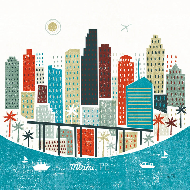 Colorful Miami Bright by Michael Mullan