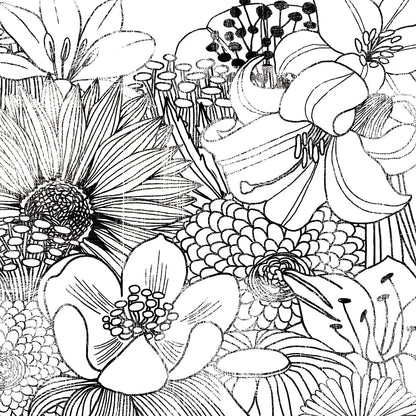 Contemporary Garden II Black and White by Michael Mullan. SKU 29114a. Archival Giclee Fine art print for wall decor.