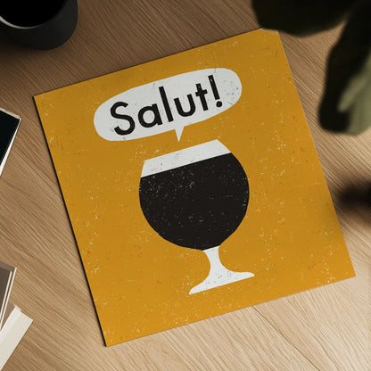 Craft Beer Salut by Michael Mullan. Shown as a detailed flat fine art print, highlighting archival giclee quality. Available as an archival giclee rolled canvas, fine art paper, or poster print. SKU 20355a.
