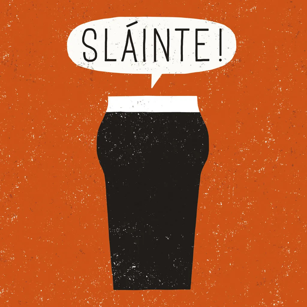 Craft Beer Slainte by Michael Mullan. SKU 20356a. Archival Giclee Fine art print for wall decor.