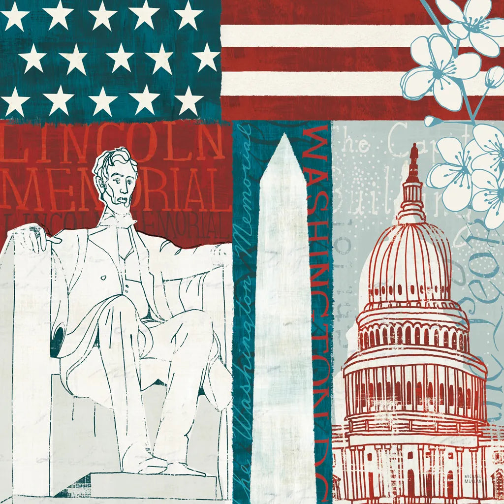 DC Monuments II by Michael Mullan. SKU 50701a. Archival Giclee Fine art print for wall decor.