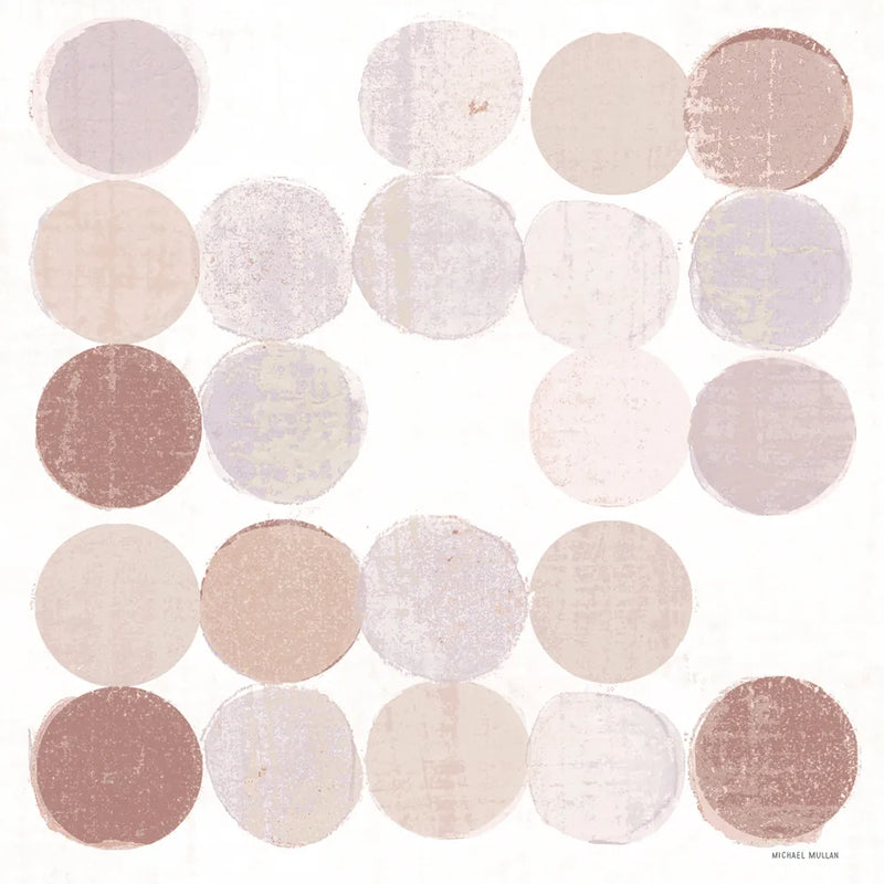 Dots II Square I Blush by Michael Mullan. SKU 42739a. Archival Giclee Fine art print for wall decor.