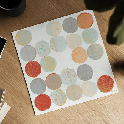 Dots II Square II by Michael Mullan. Shown as a detailed flat fine art print, highlighting archival giclee quality. Available as an archival giclee rolled canvas, fine art paper, or poster print. SKU 26908a.