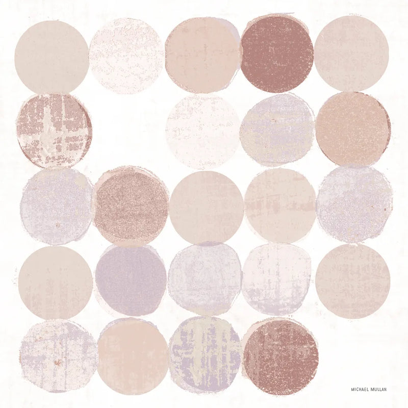 Dots II Square II Blush by Michael Mullan. SKU 42740a. Archival Giclee Fine art print for wall decor.