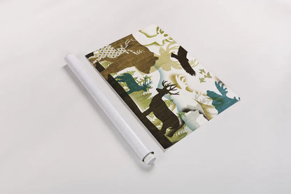 Dweller Collage I by Michael Mullan. shown as a rolled paper print. Available as archival giclee rolled canvas, fine art paper, or poster print. SKU 41706i.