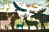 Dweller Collage II Plaid by Michael Mullan. SKU 50496i. Archival Giclee Fine art print for wall decor.