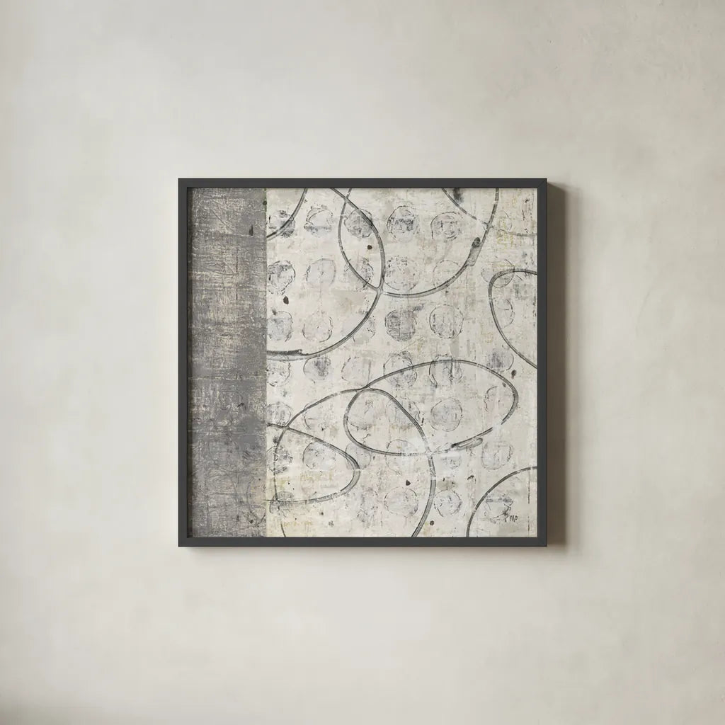 Earth Matter I by Michael Mullan. Shown in a sleek black glass frame for a contemporary gallery look. Available as an archival giclee rolled canvas, fine art paper, or poster print. SKU 3356a.