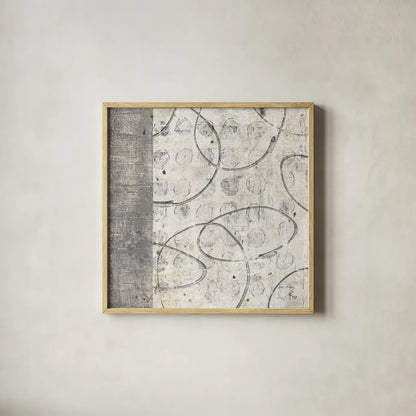 Earth Matter I by Michael Mullan. Shown in a natural wood glass frame for a timeless modern aesthetic. Available as an archival giclee rolled canvas, fine art paper, or poster print. SKU 3356a.