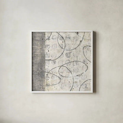 Earth Matter I by Michael Mullan. Shown in a crisp white glass frame for a clean and minimalist style. Available as an archival giclee rolled canvas, fine art paper, or poster print. SKU 3356a.