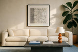 Earth Matter I by Michael Mullan. Displayed in a glass frame with matte in a clean modern living room. Available as an archival giclee rolled canvas, fine art paper, or poster print. SKU 3356a.