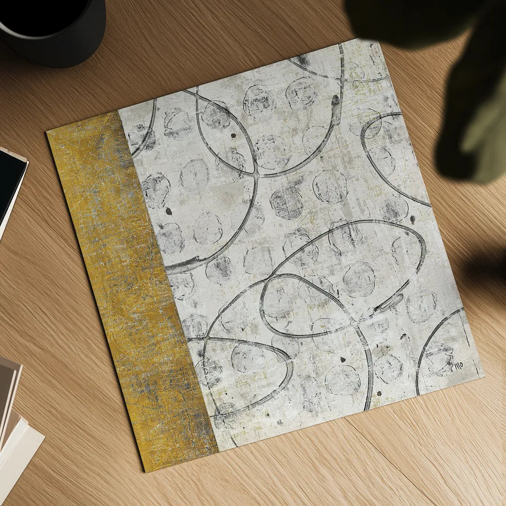 Earth Matter I Gold by Michael Mullan. Shown as a detailed flat fine art print, highlighting archival giclee quality. Available as an archival giclee rolled canvas, fine art paper, or poster print. SKU 30295a.