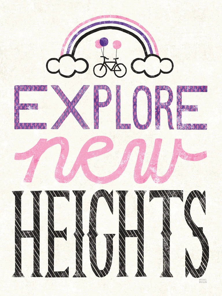 Explore New Heights Pink Purple by Michael Mullan
