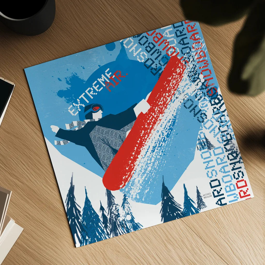 Extreme Air I by Michael Mullan. Shown as a detailed flat fine art print, highlighting archival giclee quality. Available as an archival giclee rolled canvas, fine art paper, or poster print. SKU 3684a.