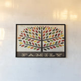 Family Tree by Michael Mullan. shown as a paper print in a black flame. Available as a archival giclee rolled canvas, fine art paper, or poster print. SKU 19998i.