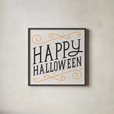 Festive Fright II by Michael Mullan. Shown in a sleek black glass frame for a contemporary gallery look. Available as an archival giclee rolled canvas, fine art paper, or poster print. SKU 48264a.