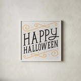 Festive Fright II by Michael Mullan. Shown in a crisp white glass frame for a clean and minimalist style. Available as an archival giclee rolled canvas, fine art paper, or poster print. SKU 48264a.