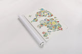 Floral World White by Michael Mullan. shown as a rolled paper print. Available as archival giclee rolled canvas, fine art paper, or poster print. SKU 25721i.