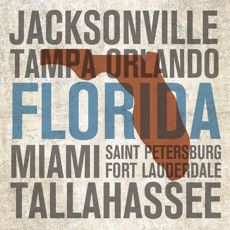 Florida by Michael Mullan. SKU 18060a. Archival Giclee Fine art print for wall decor.