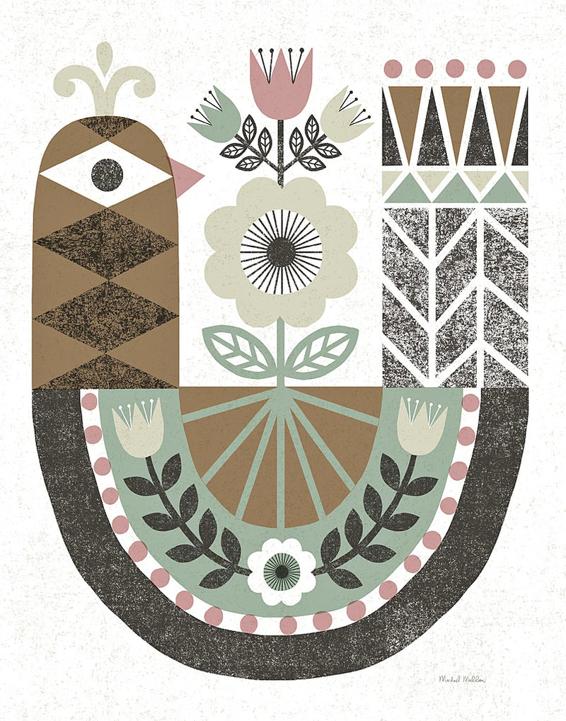 Folk Lodge Bird Hygge by Michael Mullan