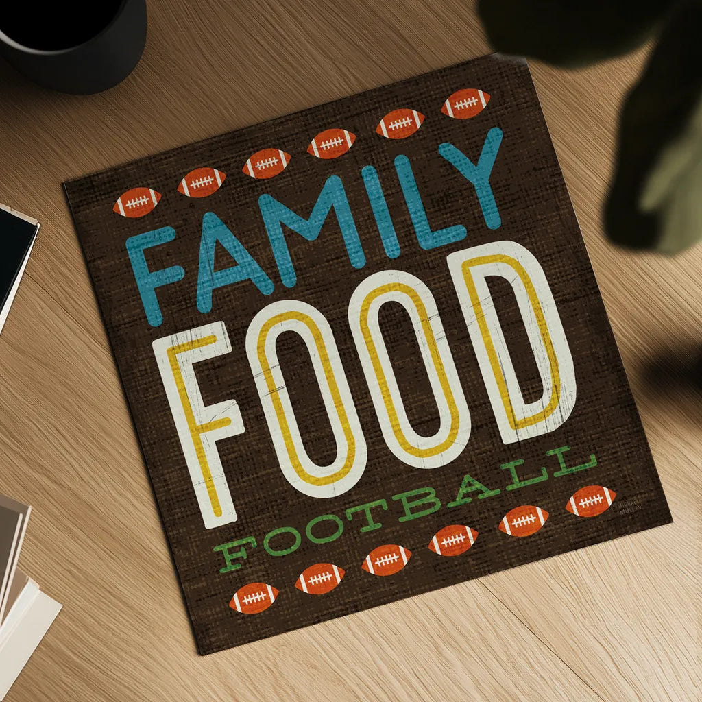 Football I by Michael Mullan. Shown as a detailed flat fine art print, highlighting archival giclee quality. Available as an archival giclee rolled canvas, fine art paper, or poster print. SKU 17535a.