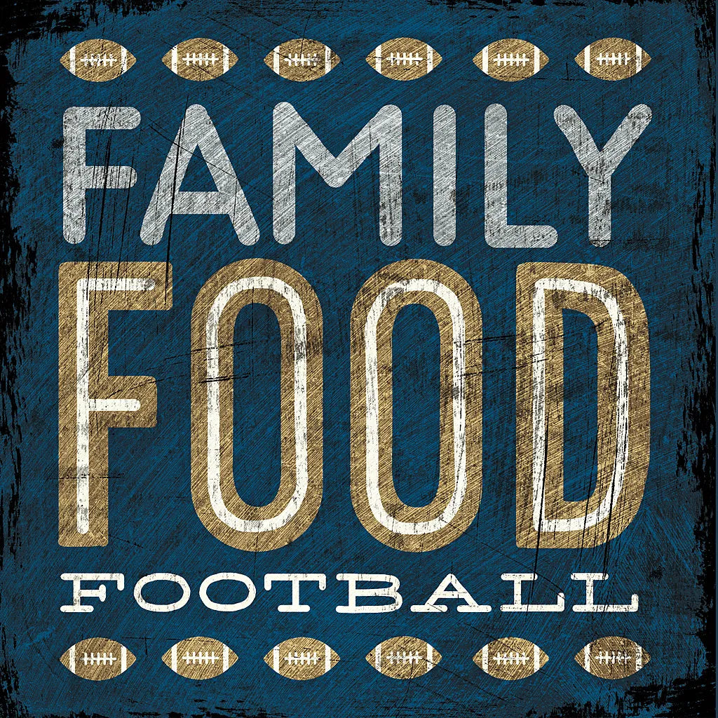 Football I Blue by Michael Mullan. SKU 20346a. Archival Giclee Fine art print for wall decor.