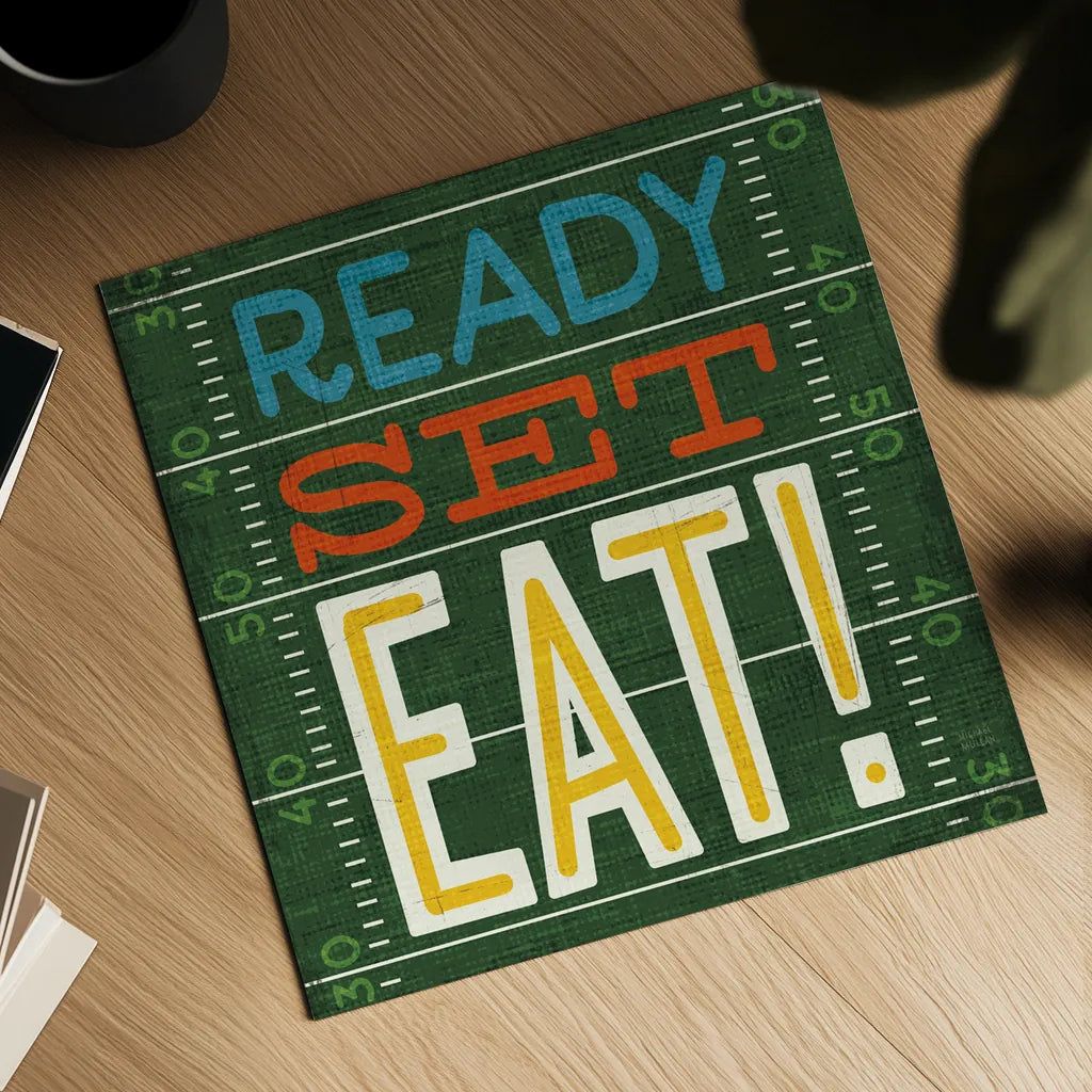 Football II by Michael Mullan. Shown as a detailed flat fine art print, highlighting archival giclee quality. Available as an archival giclee rolled canvas, fine art paper, or poster print. SKU 17536a.