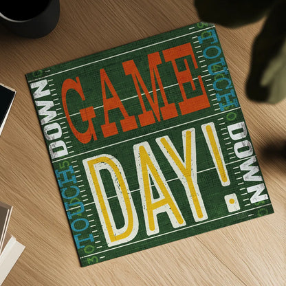 Football II by Michael Mullan. Shown as a detailed flat fine art print, highlighting archival giclee quality. Available as an archival giclee rolled canvas, fine art paper, or poster print. SKU 61614a.