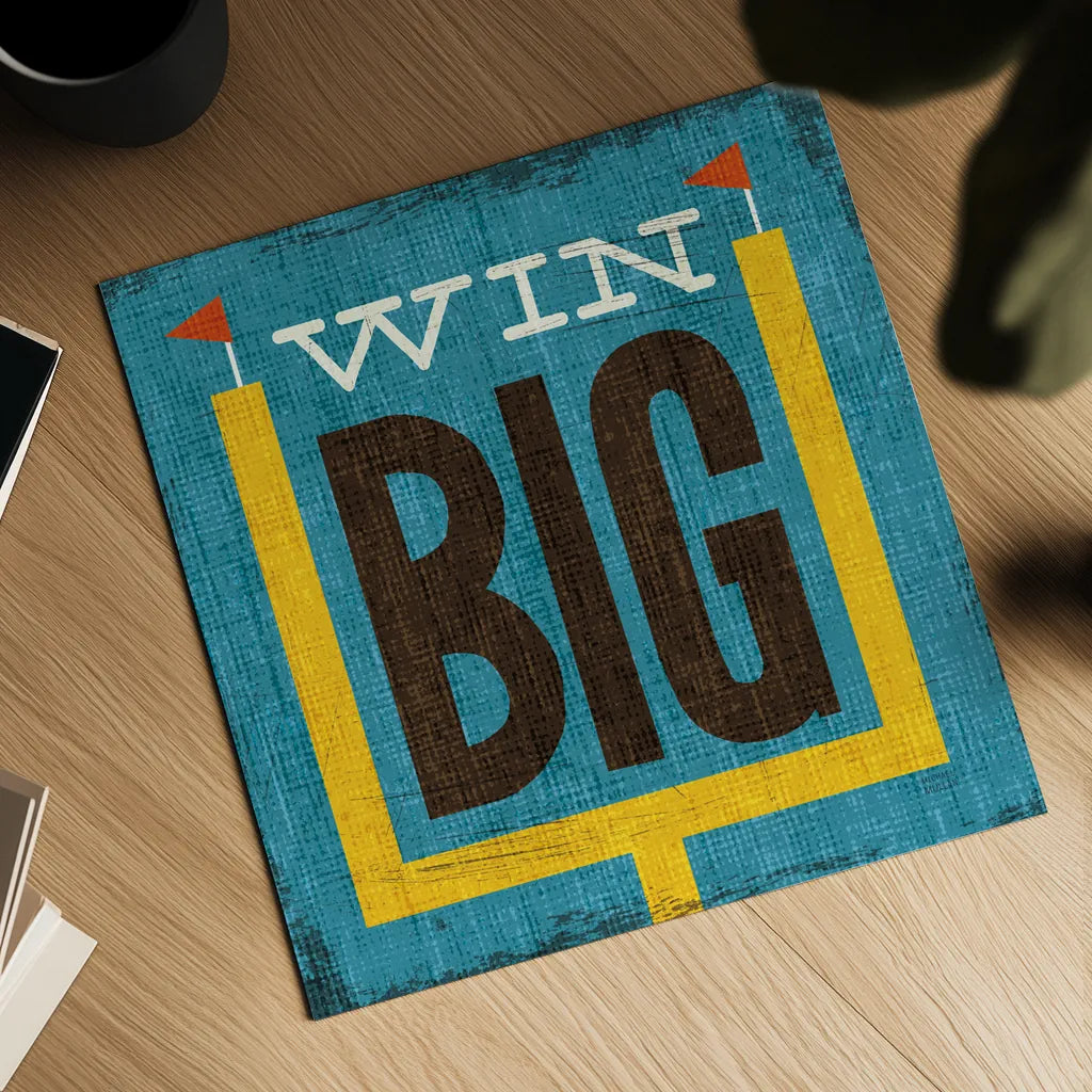 Football VI by Michael Mullan. Shown as a detailed flat fine art print, highlighting archival giclee quality. Available as an archival giclee rolled canvas, fine art paper, or poster print. SKU 17538a.