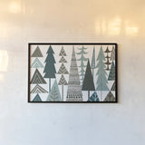 Forest Folklore Trees by Michael Mullan. shown as a paper print in a black flame. Available as a archival giclee rolled canvas, fine art paper, or poster print. SKU 31003i.