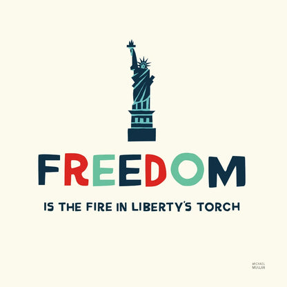 Freedom Liberty by Michael Mullan. SKU 99013a. Archival Giclee Fine art print for wall decor.