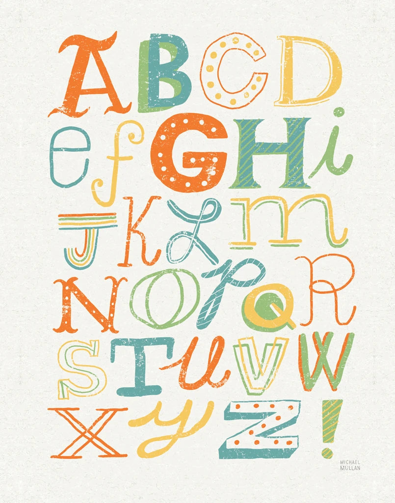 Funky Letters Bright by Michael Mullan