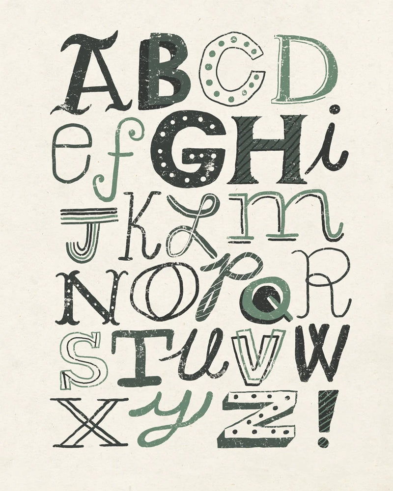 Funky Letters Dark by Michael Mullan