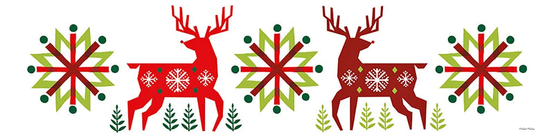 Geometric Holiday Reindeer III by Michael Mullan