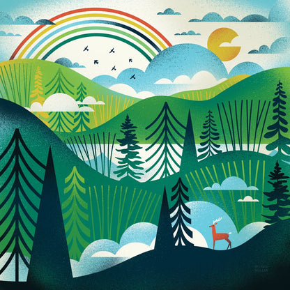 Green Hills by Michael Mullan. SKU 79443a. Archival Giclee Fine art print for wall decor.