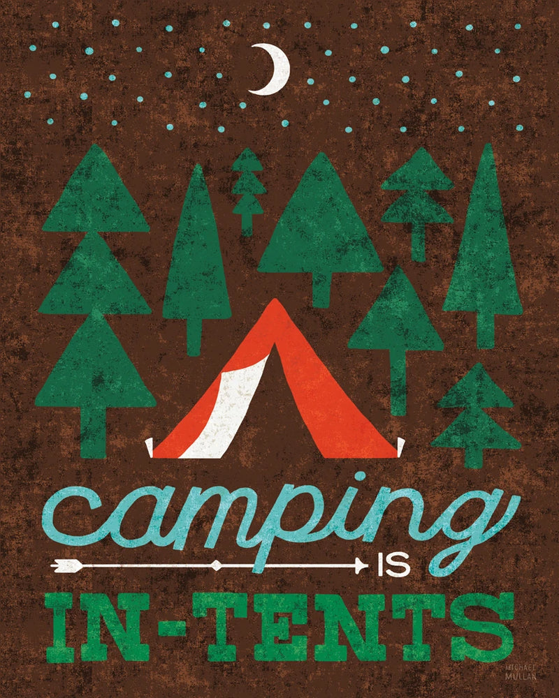 Happy Camper In Tents by Michael Mullan
