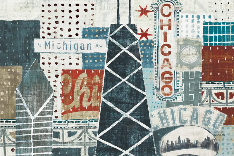 Hey Chicago III by Michael Mullan. SKU 80623i. Archival Giclee Fine art print for wall decor.
