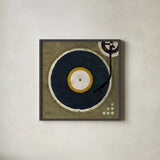 High Fidelity Square I by Michael Mullan. Shown in a sleek black glass frame for a contemporary gallery look. Available as an archival giclee rolled canvas, fine art paper, or poster print. SKU 50424a.