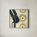 High Fidelity Square II by Michael Mullan. Shown in a natural wood glass frame for a timeless modern aesthetic. Available as an archival giclee rolled canvas, fine art paper, or poster print. SKU 50425a.