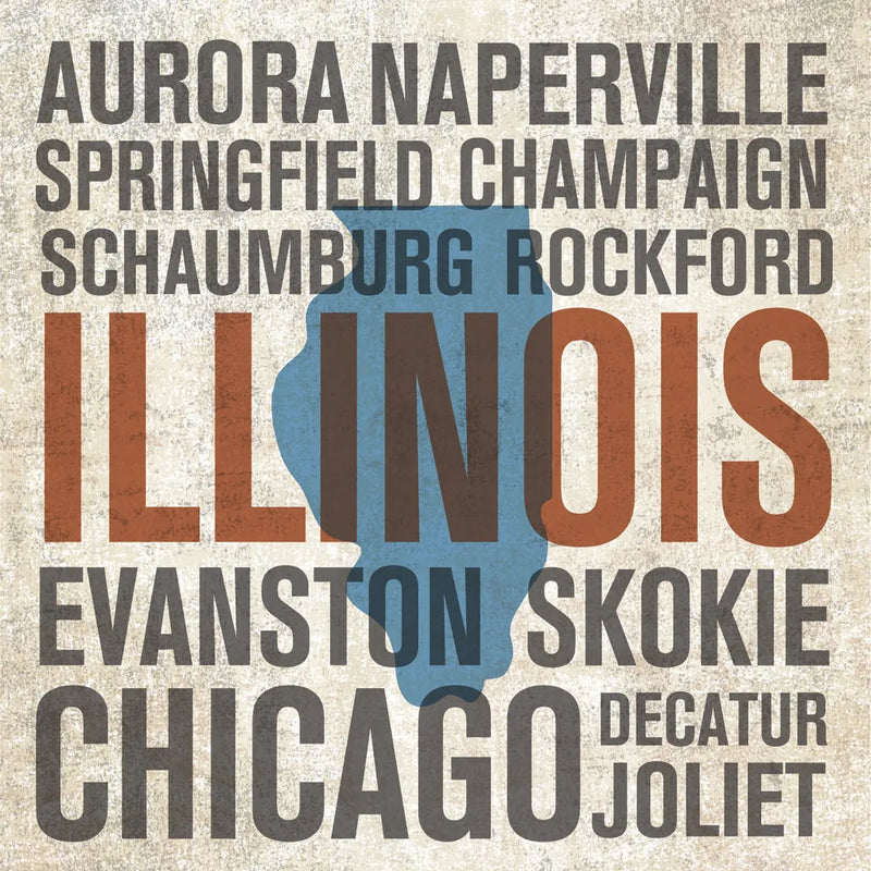 Illinois v2 by Michael Mullan. SKU 20704a. Archival Giclee Fine art print for wall decor.