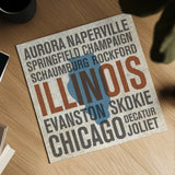 Illinois v2 by Michael Mullan. Shown as a detailed flat fine art print, highlighting archival giclee quality. Available as an archival giclee rolled canvas, fine art paper, or poster print. SKU 20704a.