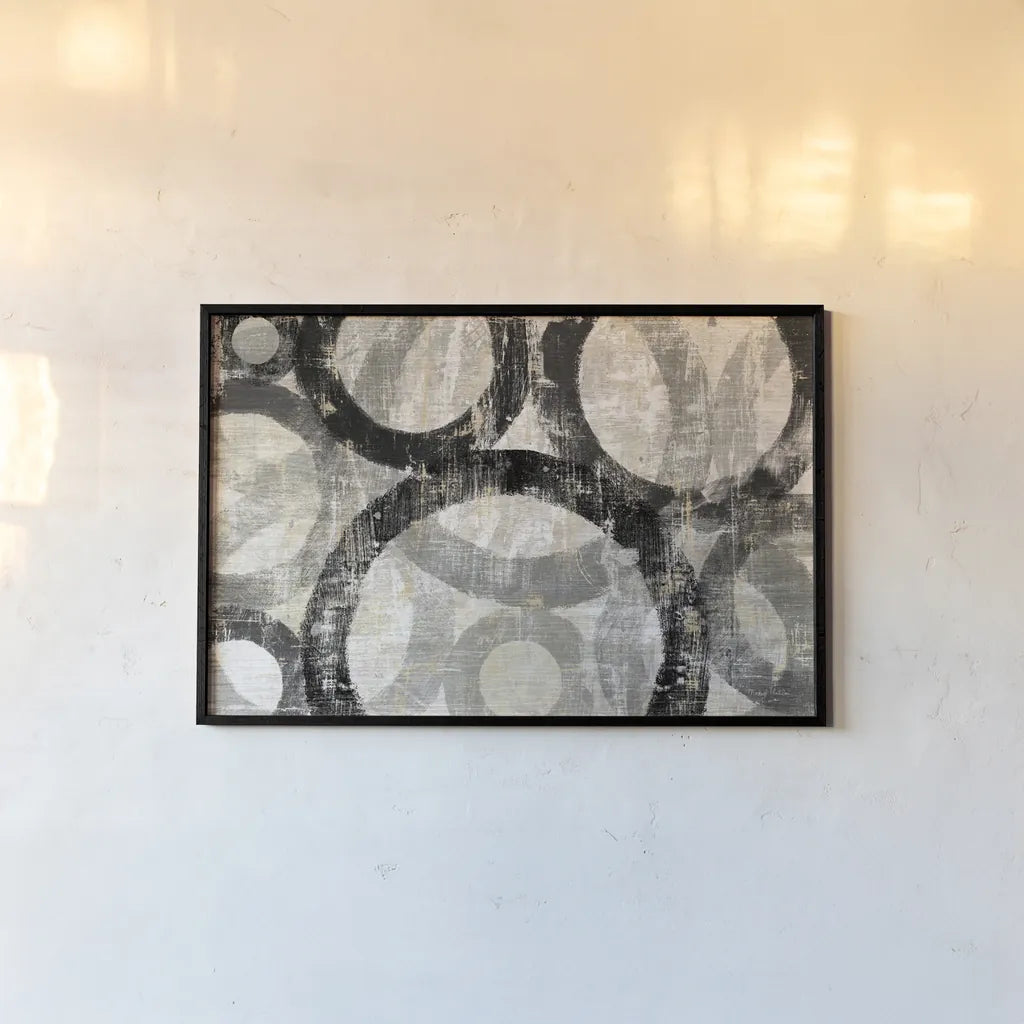 Industrial I Neutral by Michael Mullan. shown as a paper print in a black flame. Available as a archival giclee rolled canvas, fine art paper, or poster print. SKU 70563i.