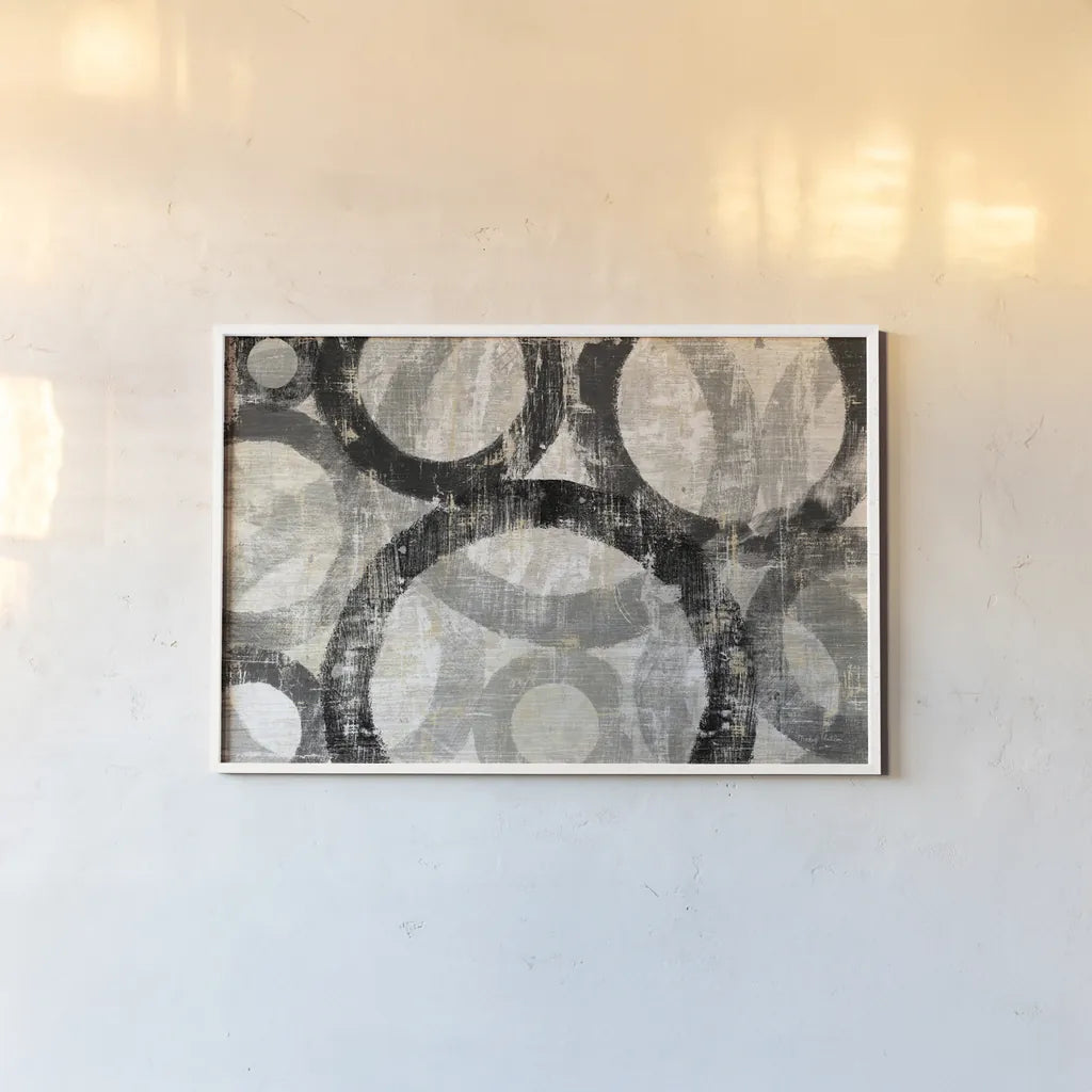 Industrial I Neutral by Michael Mullan. shown as a paper print in a white frame. Available as a archival giclee rolled canvas, fine art paper, or poster print. SKU 70563i.