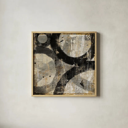 Industrial II by Michael Mullan. Shown in a natural wood glass frame for a timeless modern aesthetic. Available as an archival giclee rolled canvas, fine art paper, or poster print. SKU 22503a.