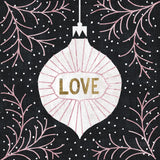 Jolly Holiday Ornaments Love Metallic by Michael Mullan. SKU 50316a. Archival Giclee Fine art print for wall decor.