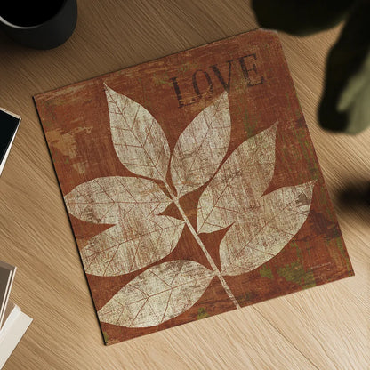 Leaf Inspiration I by Michael Mullan. Shown as a detailed flat fine art print, highlighting archival giclee quality. Available as an archival giclee rolled canvas, fine art paper, or poster print. SKU 16726a.